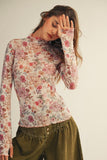 Floral Mesh Top