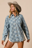 ***PREORDER***Checkered Denim Shacket