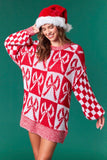 ***PREORDER***Christmas Bow Check Sweater