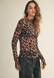 ***PREORDER***Leopard Mesh Top