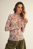 Floral Mesh Top