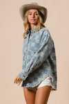***PREORDER***Checkered Denim Shacket
