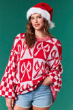 ***PREORDER***Christmas Bow Check Sweater