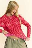Checkered Mesh Top