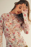 Floral Mesh Top