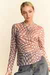 Checkered Mesh Top