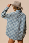 ***PREORDER***Checkered Denim Shacket