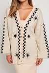 ***PREORDER***Star/Check Sweater Set(ETA 12/30)