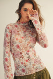 Floral Mesh Top
